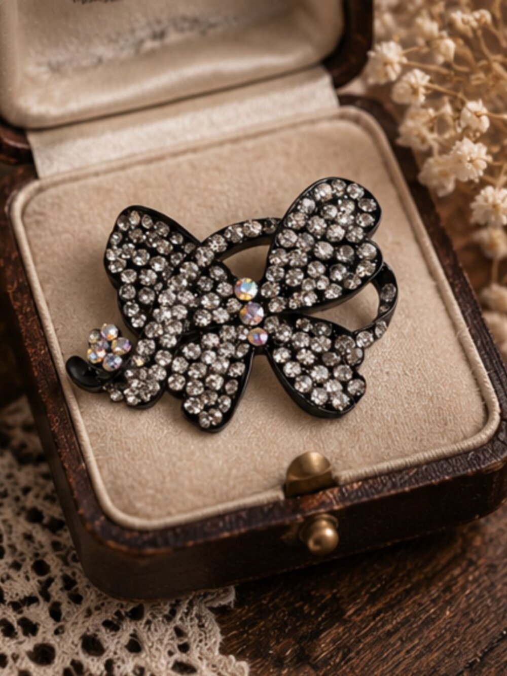 Modern Rhinestone Butterfly Brooch - Picture 2 of 2